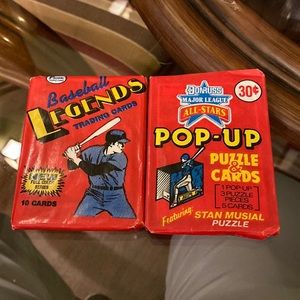 Unopened baseball cards—2 packs